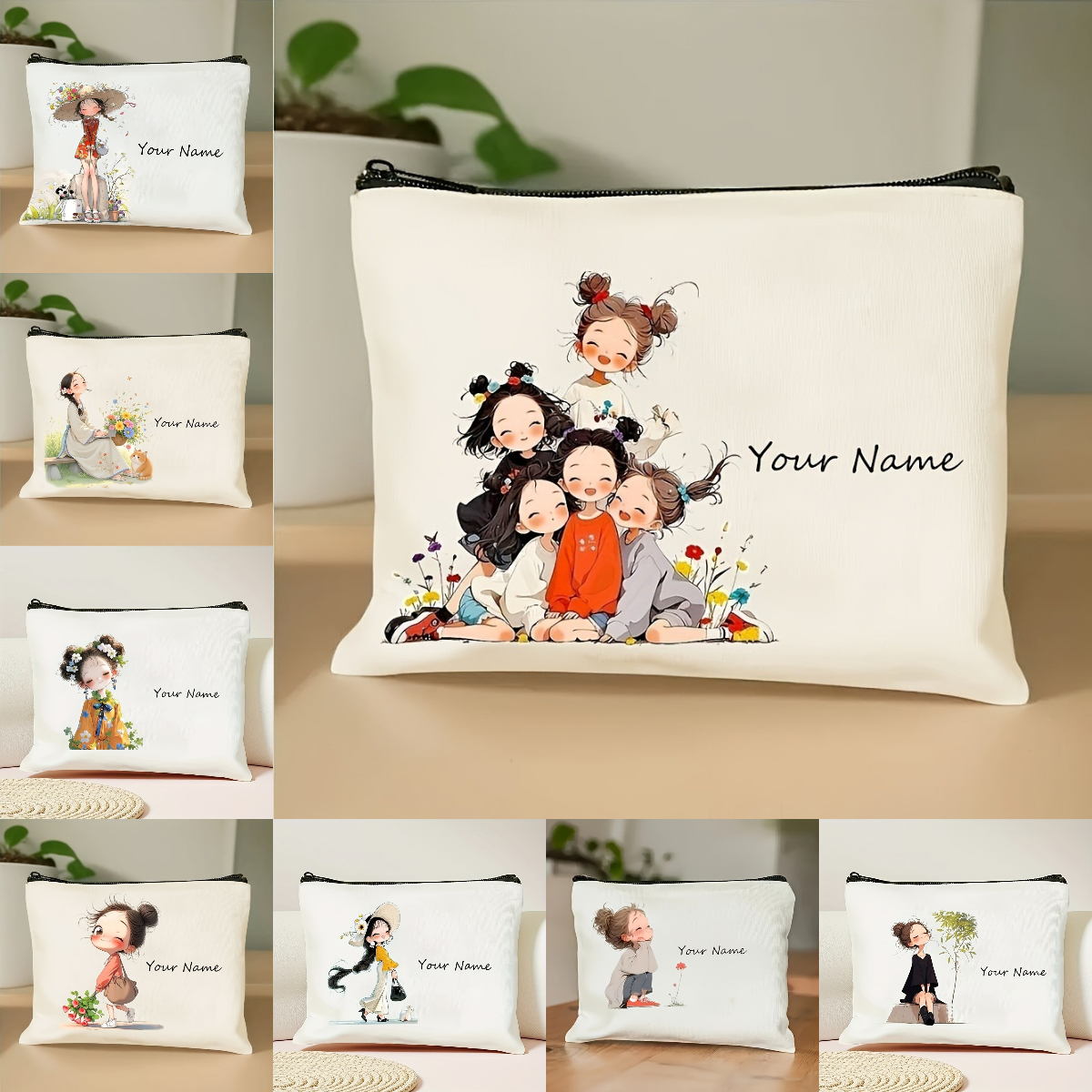 Korean Lifestyle - Korean-Style Anime Girl Makeup Bag Custom
