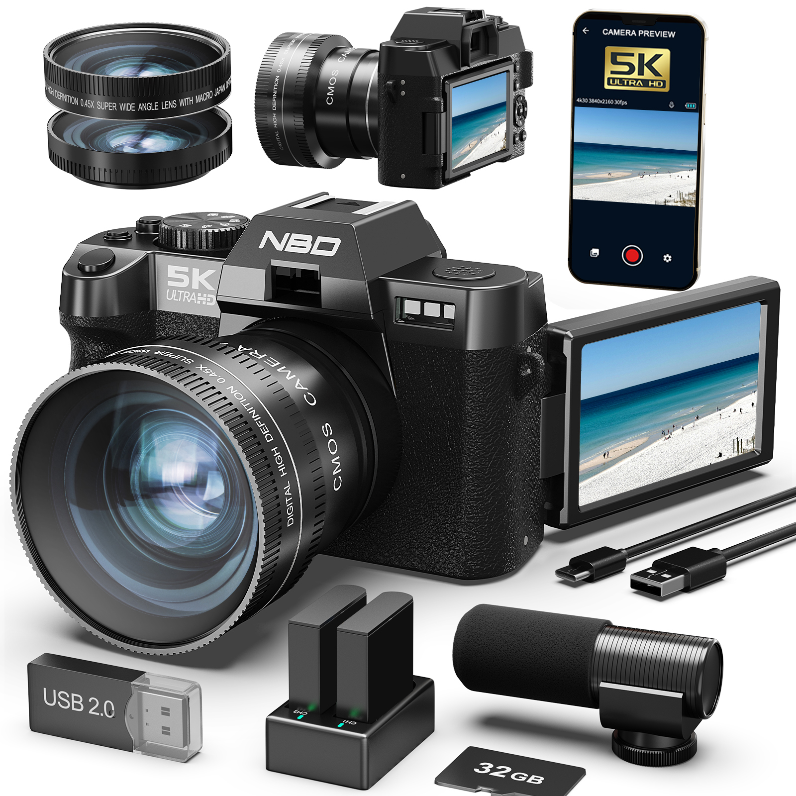 NBD Digital Cameras 5K&48MP Ph - Lifestyle Of Korean 评论和价格