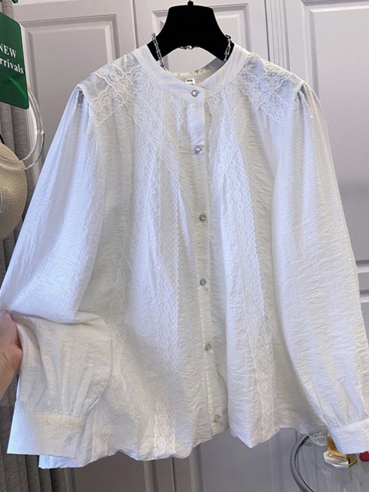 Oversize Spring Lace Round Nec - Korean Lifestyle 评论和价格