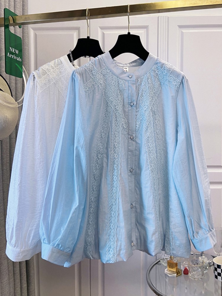 Oversize Spring Lace Round Nec - Korean Lifestyle 评论和价格