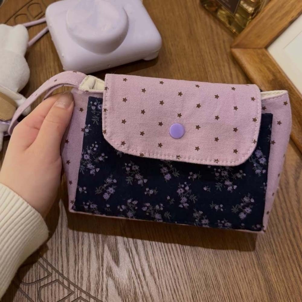 Purple Print Floral Makeup Bag - Lifestyle Of Korean 评论和价格