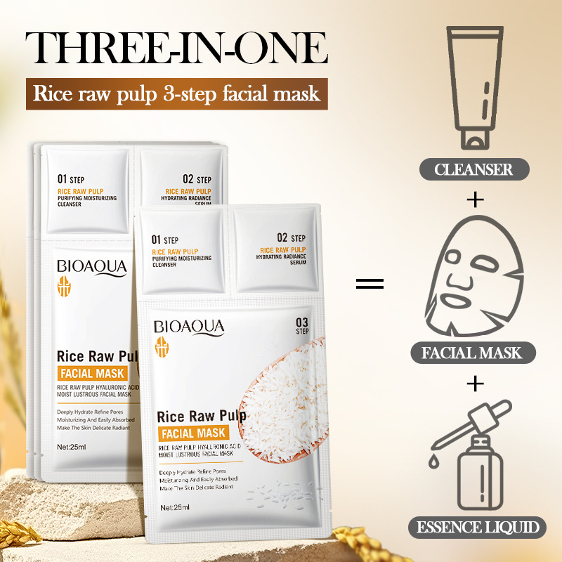White Rice Face Mask Sets Mois - Sheet Mask Collagen 评论和价格