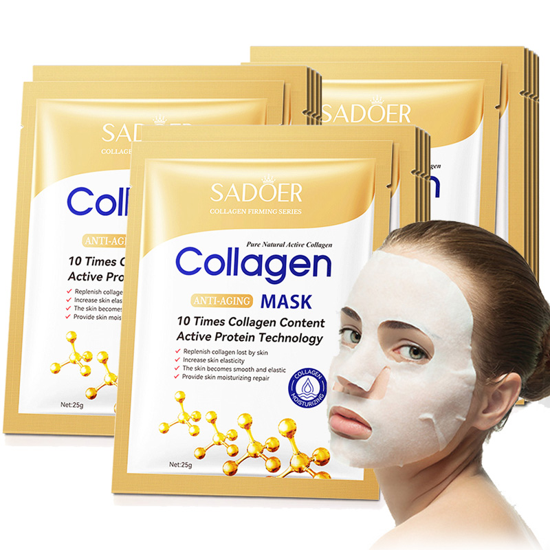 10pcs SADOER Collagen Face Mas - Sheet Mask Collagen 评论和价格