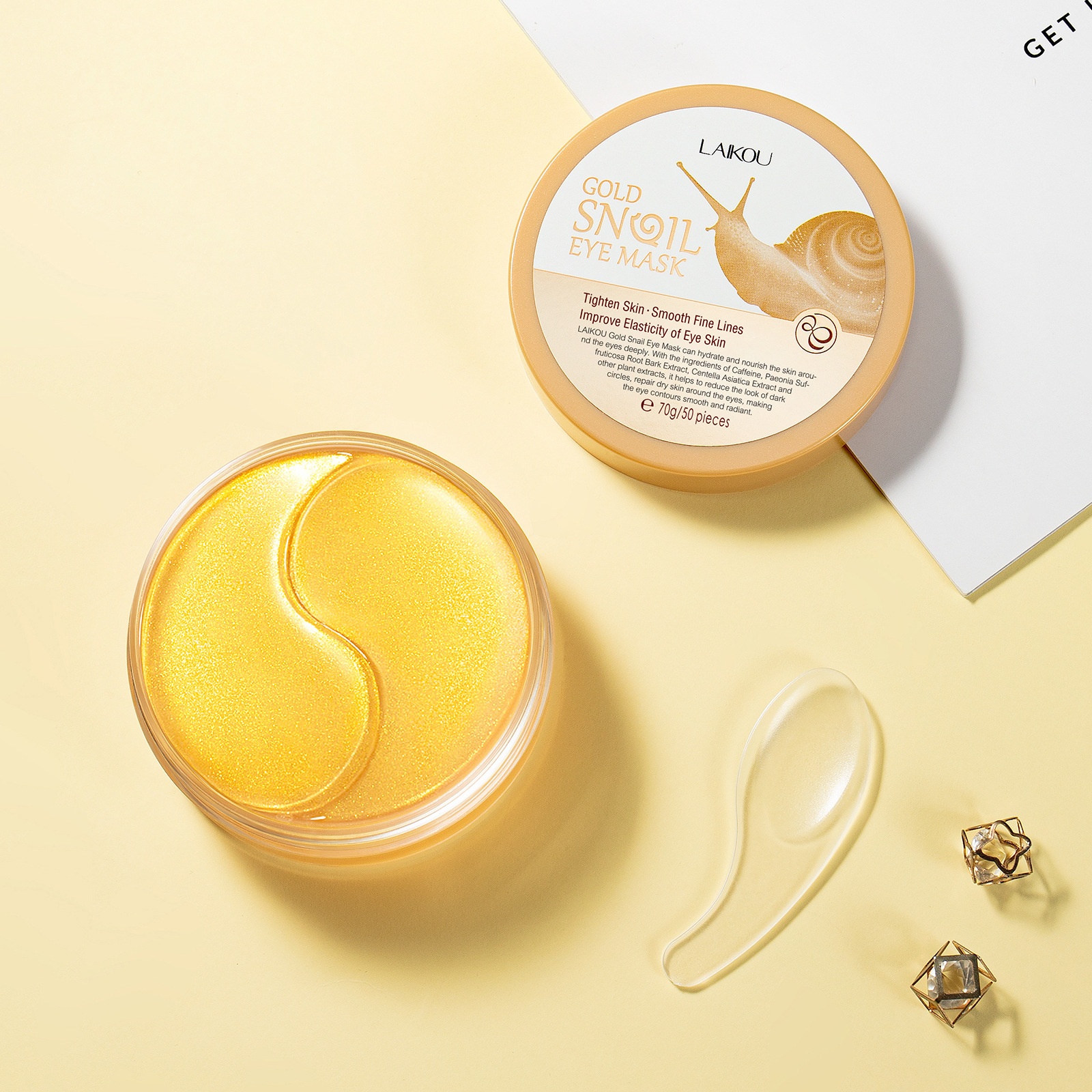 LAIKOU 50pcs Golden Snail Coll - Sheet Mask Collagen 评论和价格