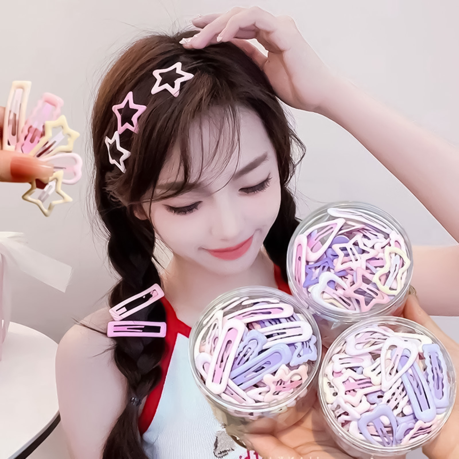 3PCS Sweet Style Headwear Pins - Lifestyle Of Korean 评论和价格