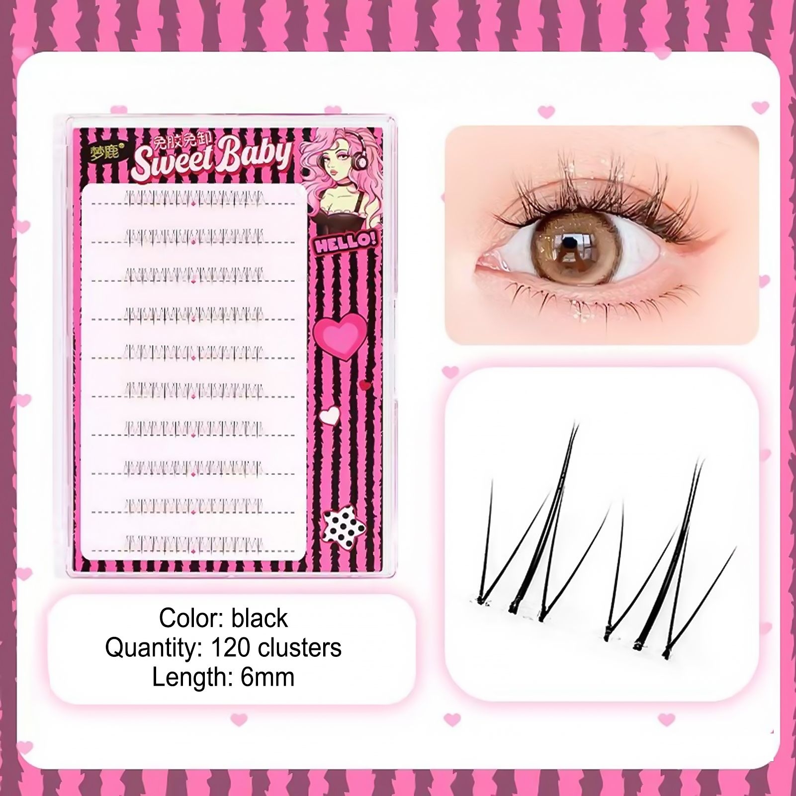 Women DIY Curling Eyelash Clus - Korean Daily Lifestyle 评论和价格