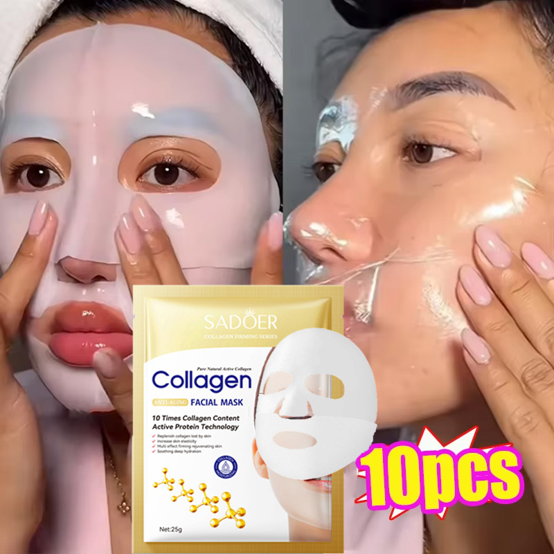 10PCS Collagen Anti Wrinkle Fa - Sheet Mask Collagen 评论和价格
